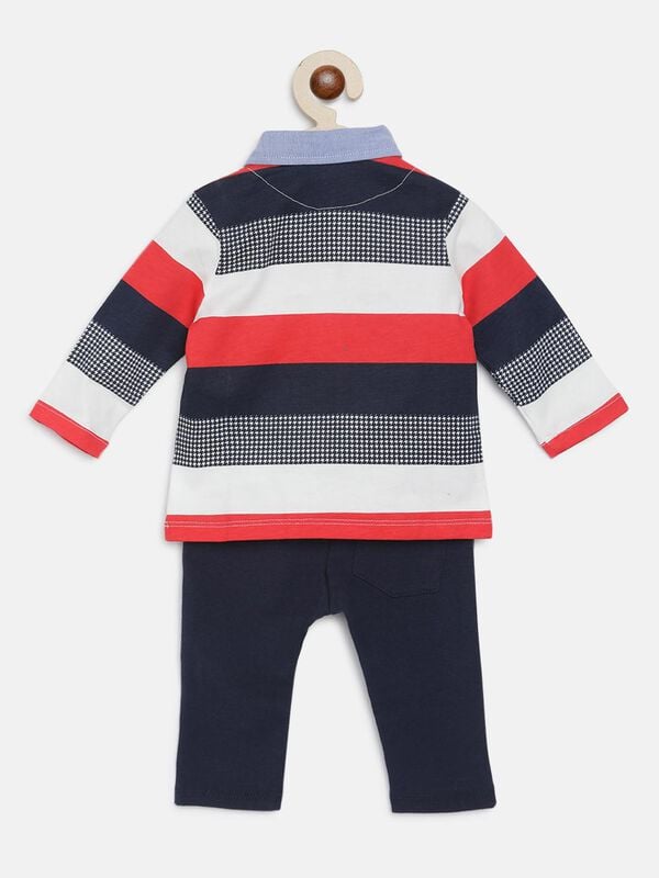Striped T-Shirt - Trousers Set (2Pc) image number 1